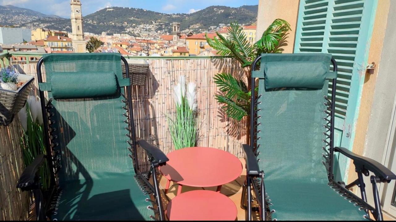LA CROIX - F3, TERRASSE VUE PANORAMIQUE, VIEUX-NICE Old town&terrace Extérieur photo