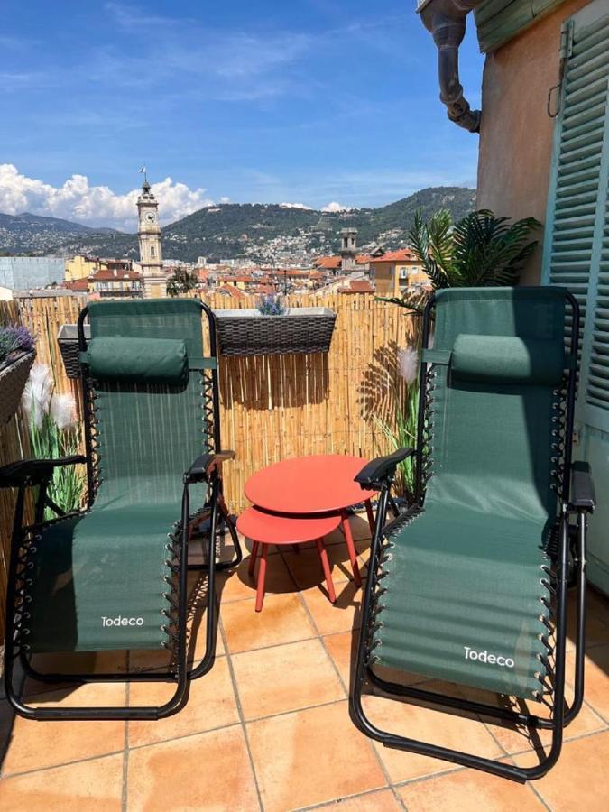 LA CROIX - F3, TERRASSE VUE PANORAMIQUE, VIEUX-NICE Old town&terrace Extérieur photo