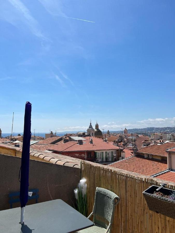 LA CROIX - F3, TERRASSE VUE PANORAMIQUE, VIEUX-NICE Old town&terrace Extérieur photo