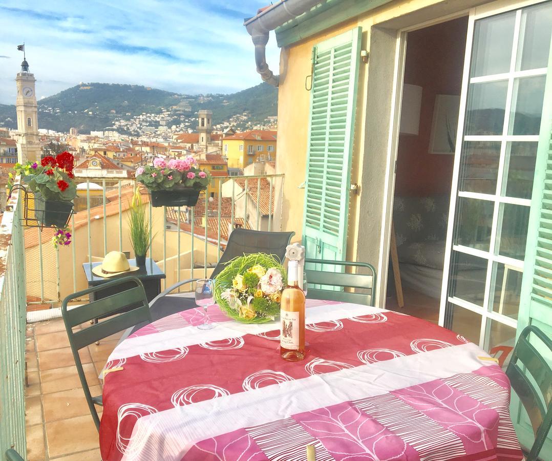 LA CROIX - F3, TERRASSE VUE PANORAMIQUE, VIEUX-NICE Old town&terrace Extérieur photo