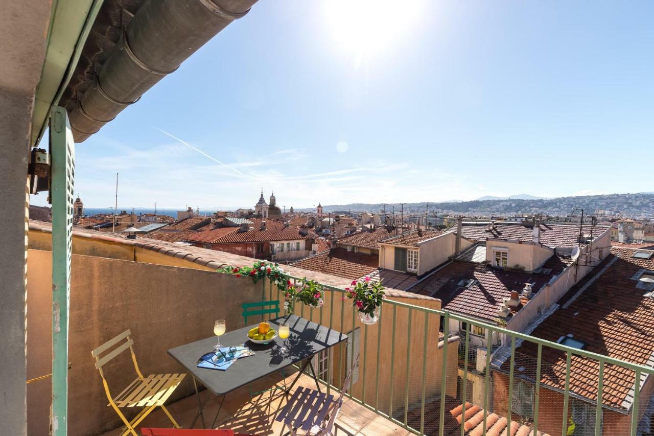 LA CROIX - F3, TERRASSE VUE PANORAMIQUE, VIEUX-NICE Old town&terrace Extérieur photo