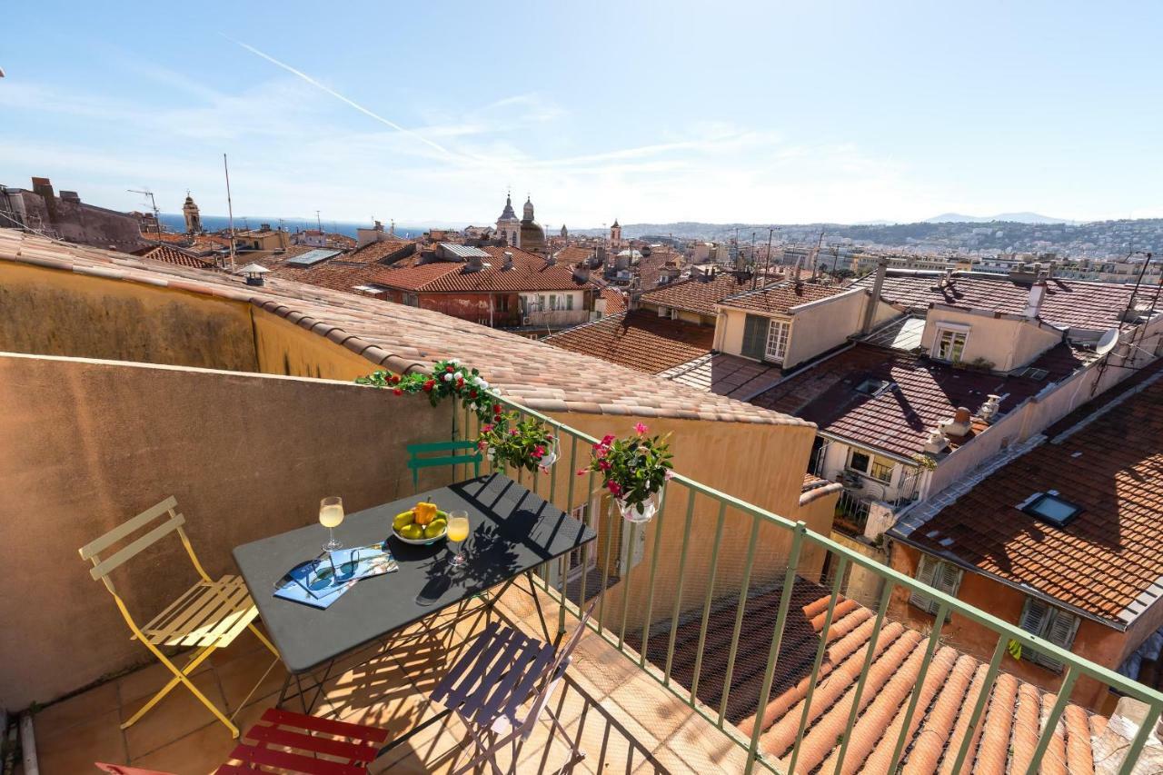 LA CROIX - F3, TERRASSE VUE PANORAMIQUE, VIEUX-NICE Old town&terrace Extérieur photo