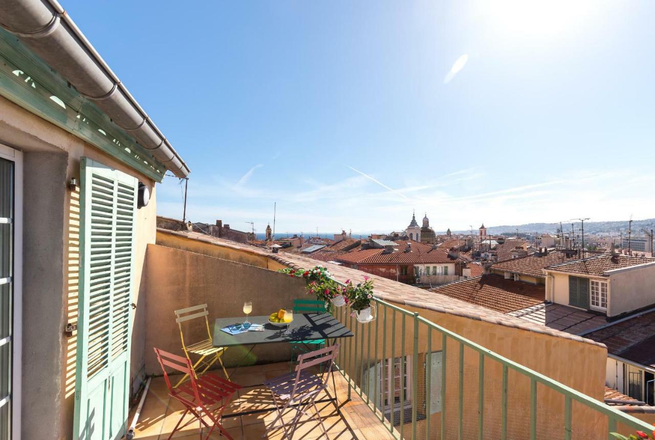 LA CROIX - F3, TERRASSE VUE PANORAMIQUE, VIEUX-NICE Old town&terrace Extérieur photo
